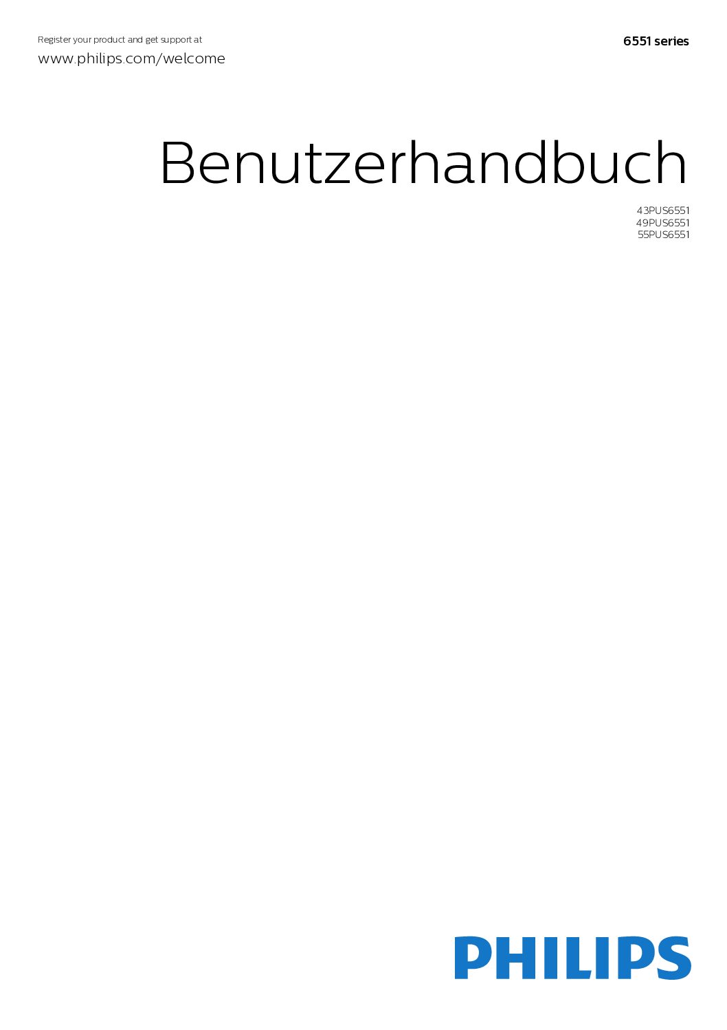 Philips 49PUS6551 Bedienungsanleitung