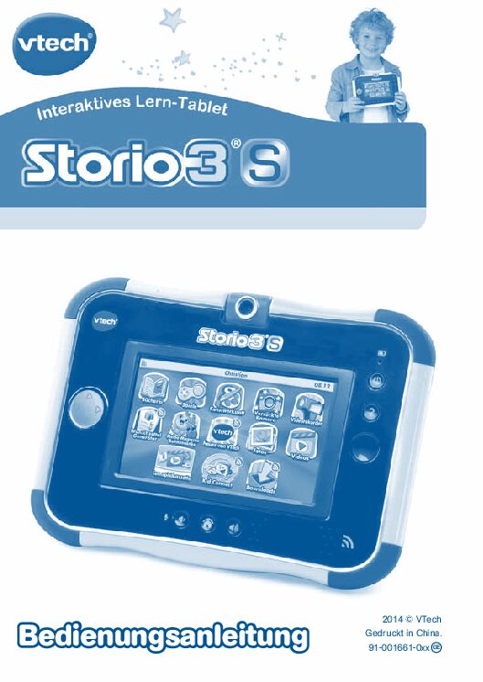 VTech Storio 3S Bedienungsanleitung