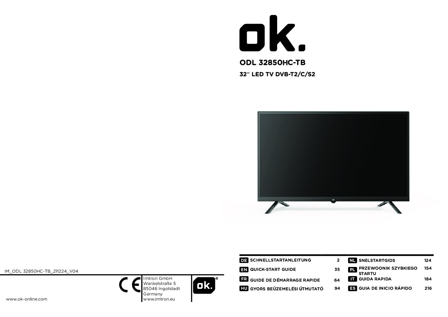 OK ODL 32850HC-TB Bedienungsanleitung