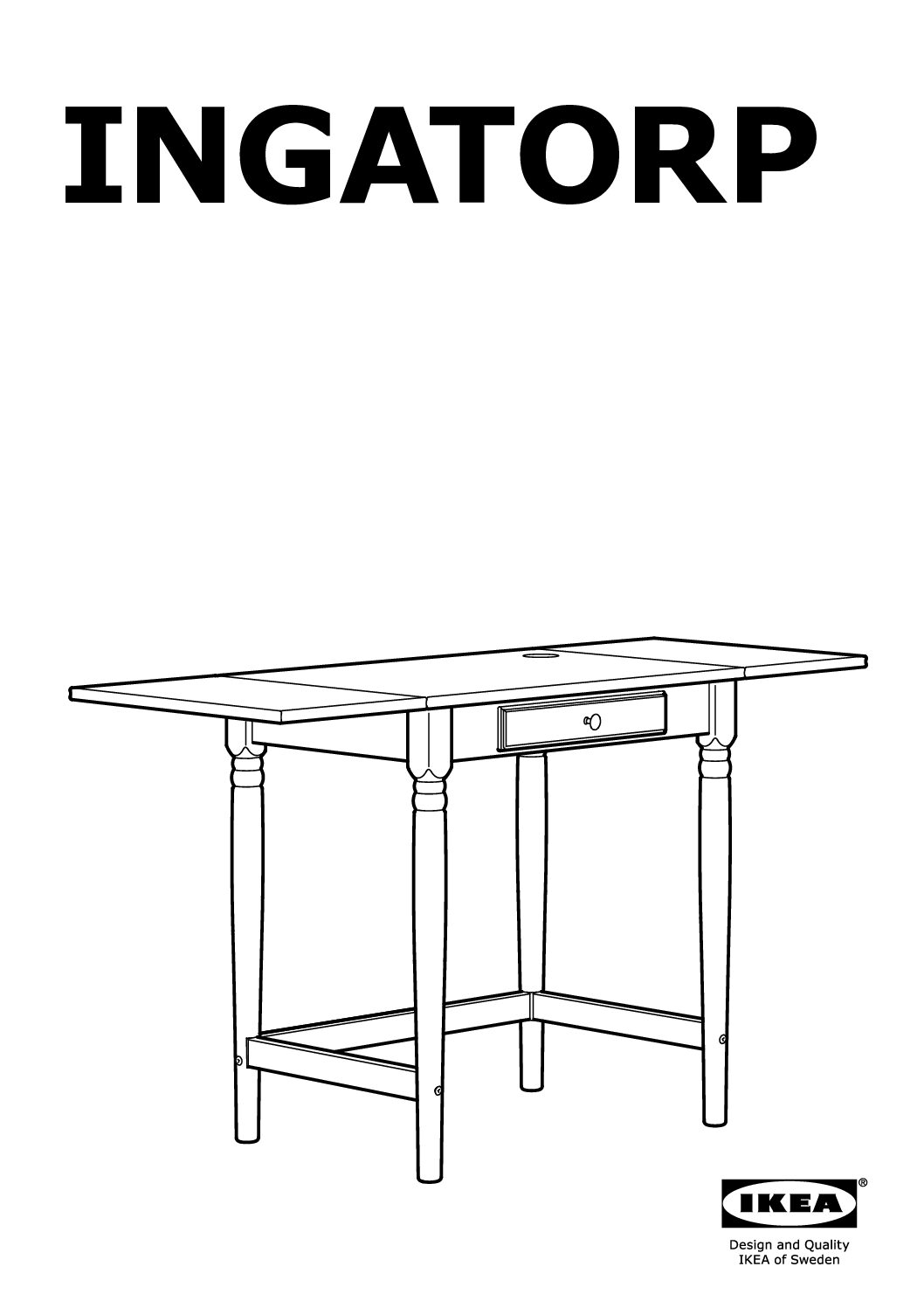 Ikea 003.619.40 Ingatorp Bedienungsanleitung