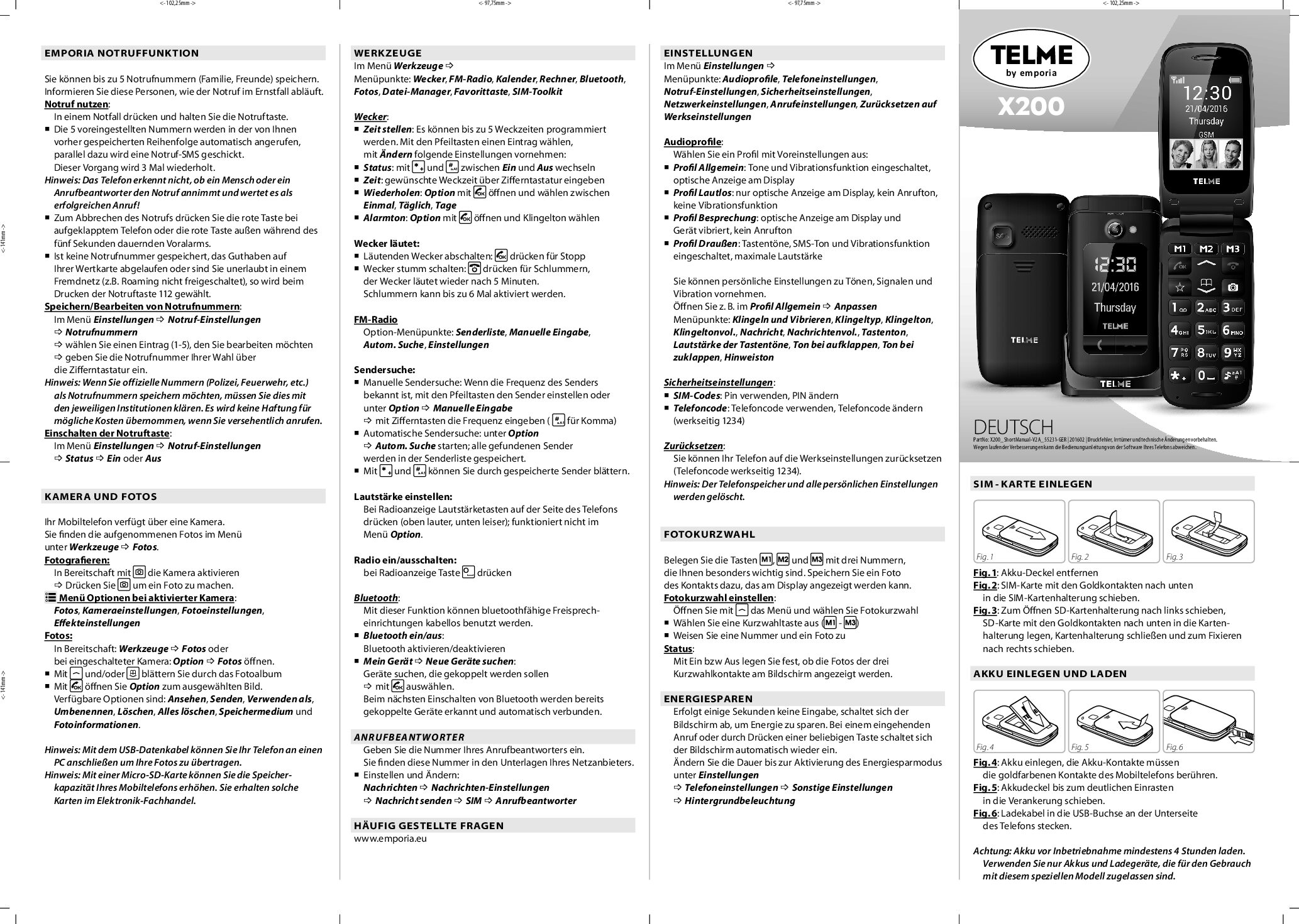 Telme X200 Bedienungsanleitung
