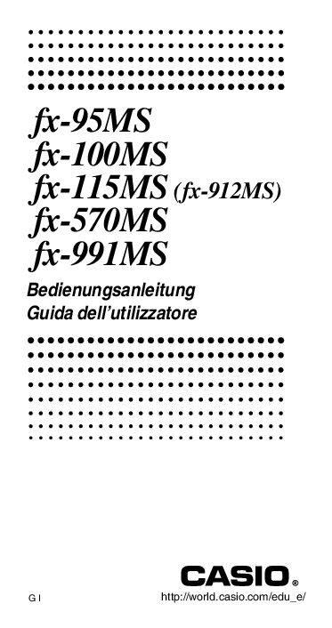 Casio FX115MS Bedienungsanleitung