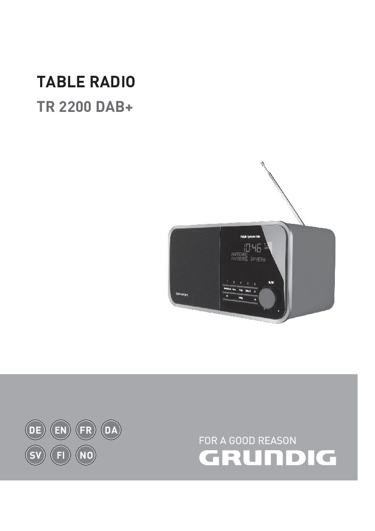 Grundig TR 2200 DAB Bedienungsanleitung