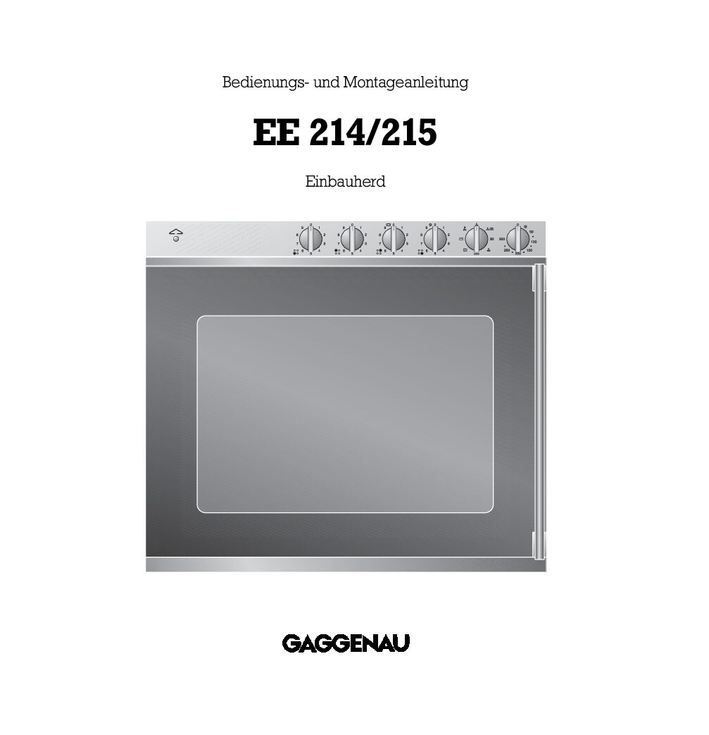 Gaggenau EE215 Bedienungsanleitung
