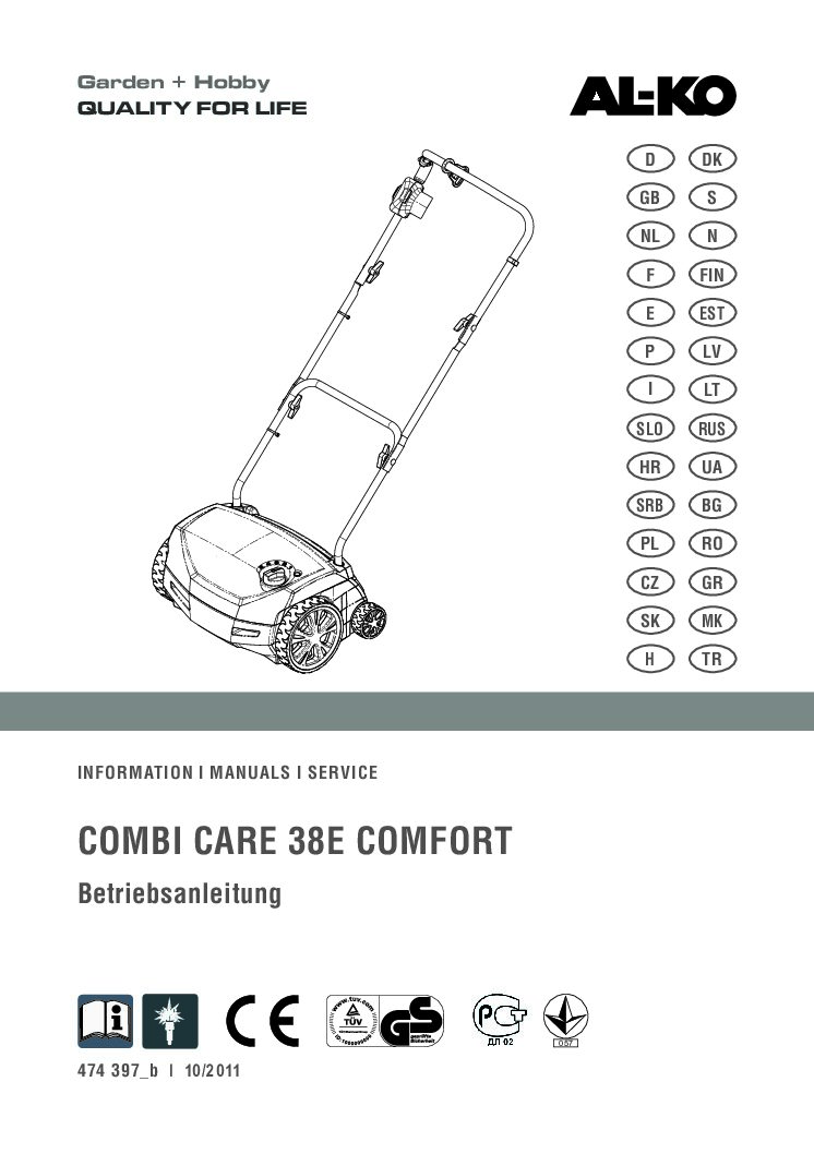 Al-ko COMBI CARE 38E COMFORT Bedienungsanleitung