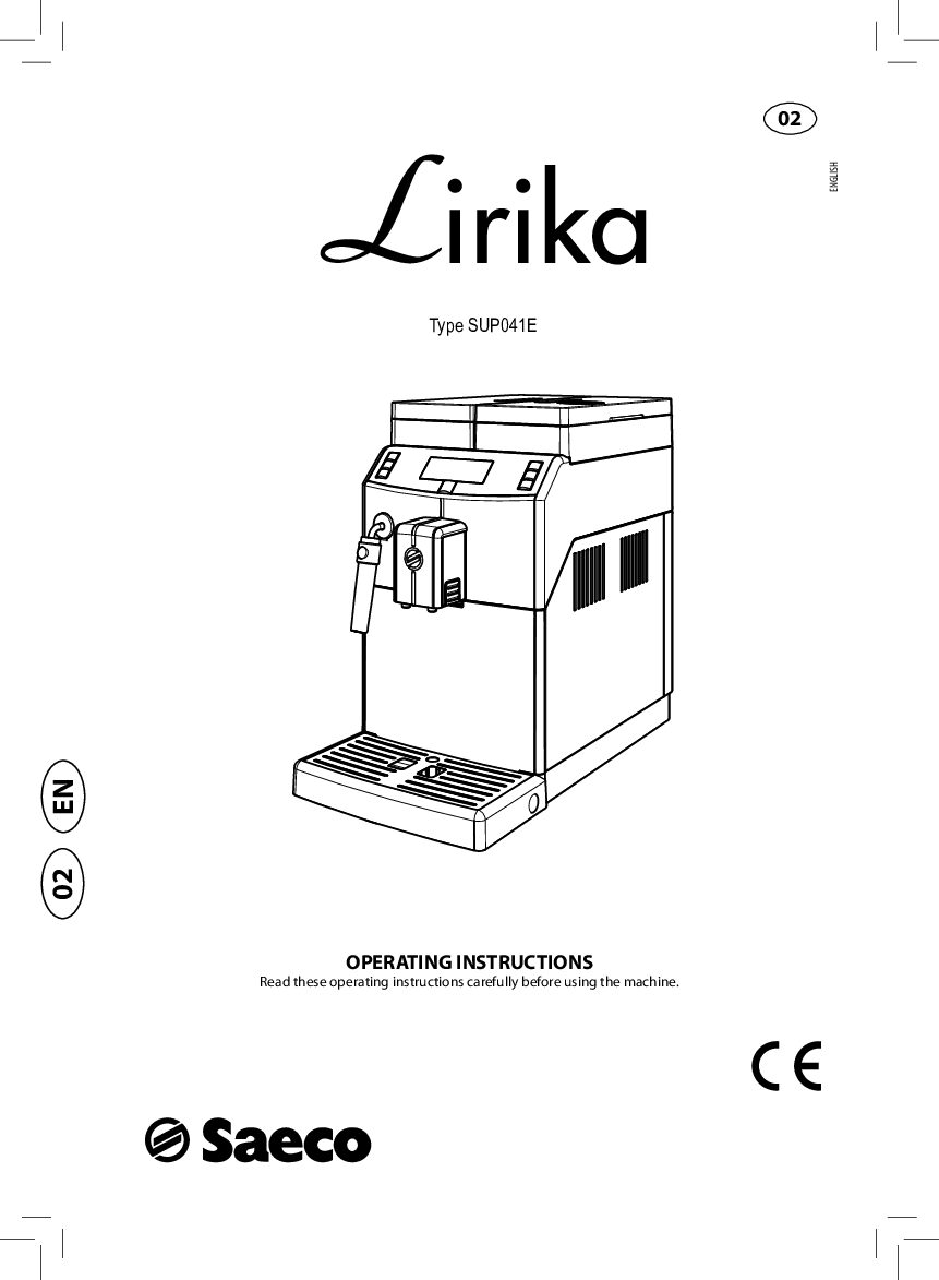 Saeco Lirika Bedienungsanleitung