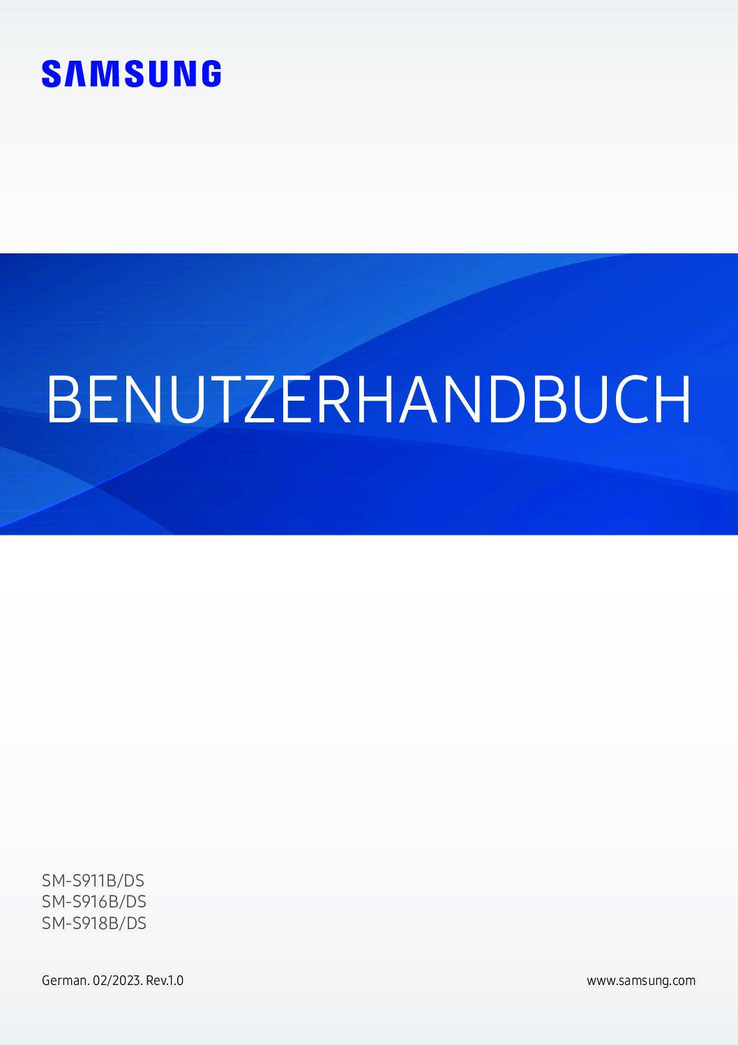 Samsung Galaxy S23 - SM-S911B Bedienungsanleitung