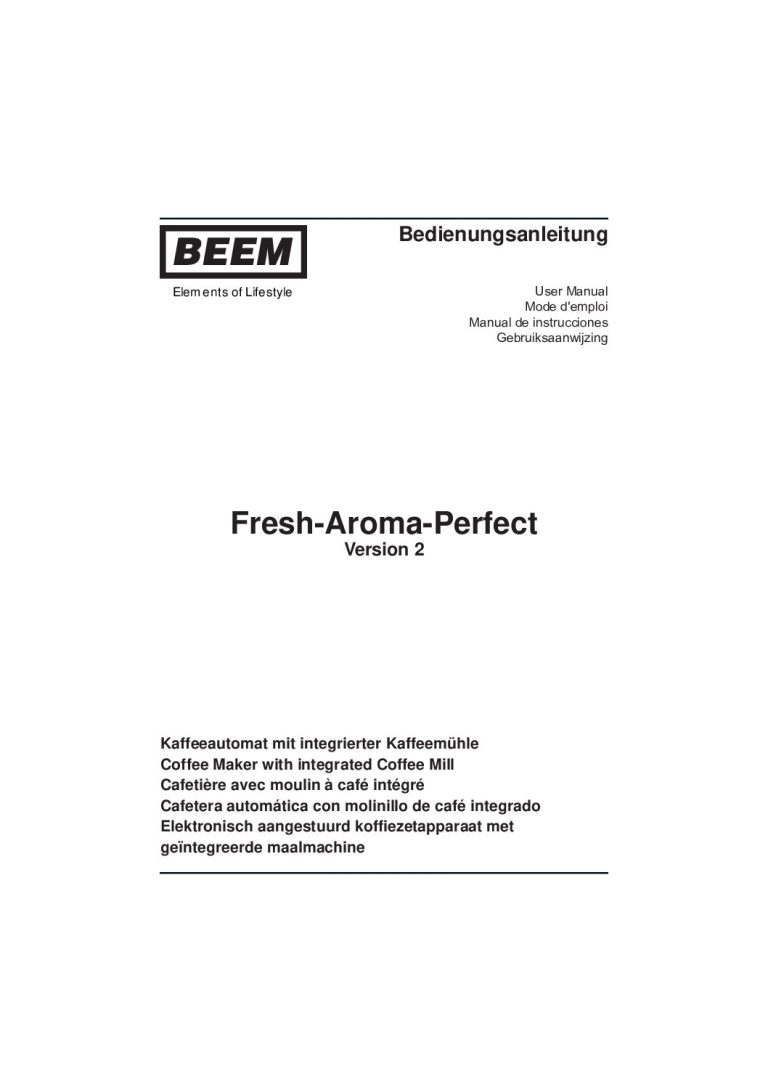 Beem Fresh Aroma Perfect V2 Bedienungsanleitung