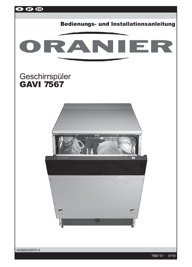 Oranier GAVI 7567 Bedienungsanleitung