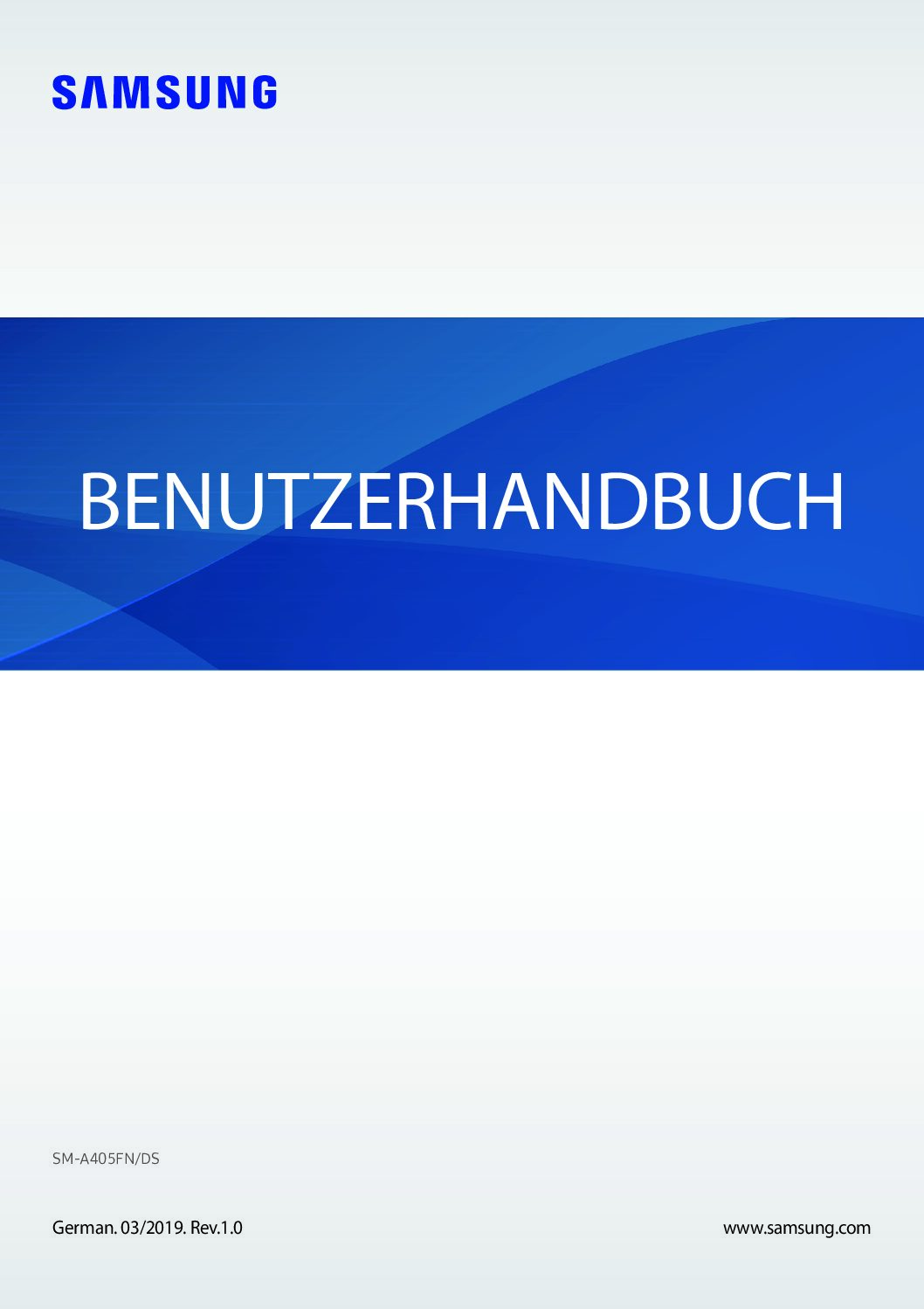 Samsung Galaxy A40 - SM-A405 Bedienungsanleitung