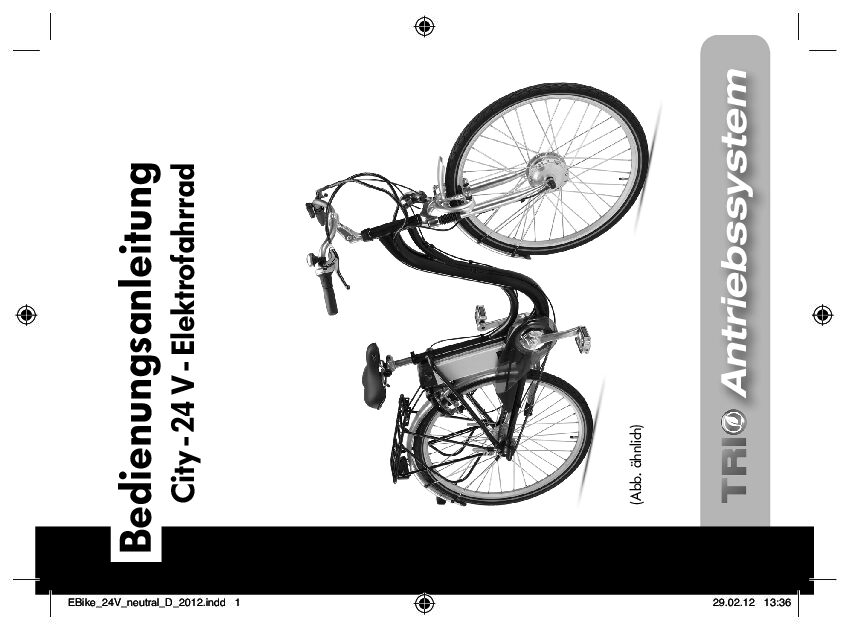 Prophete City - E-bike 24V Bedienungsanleitung