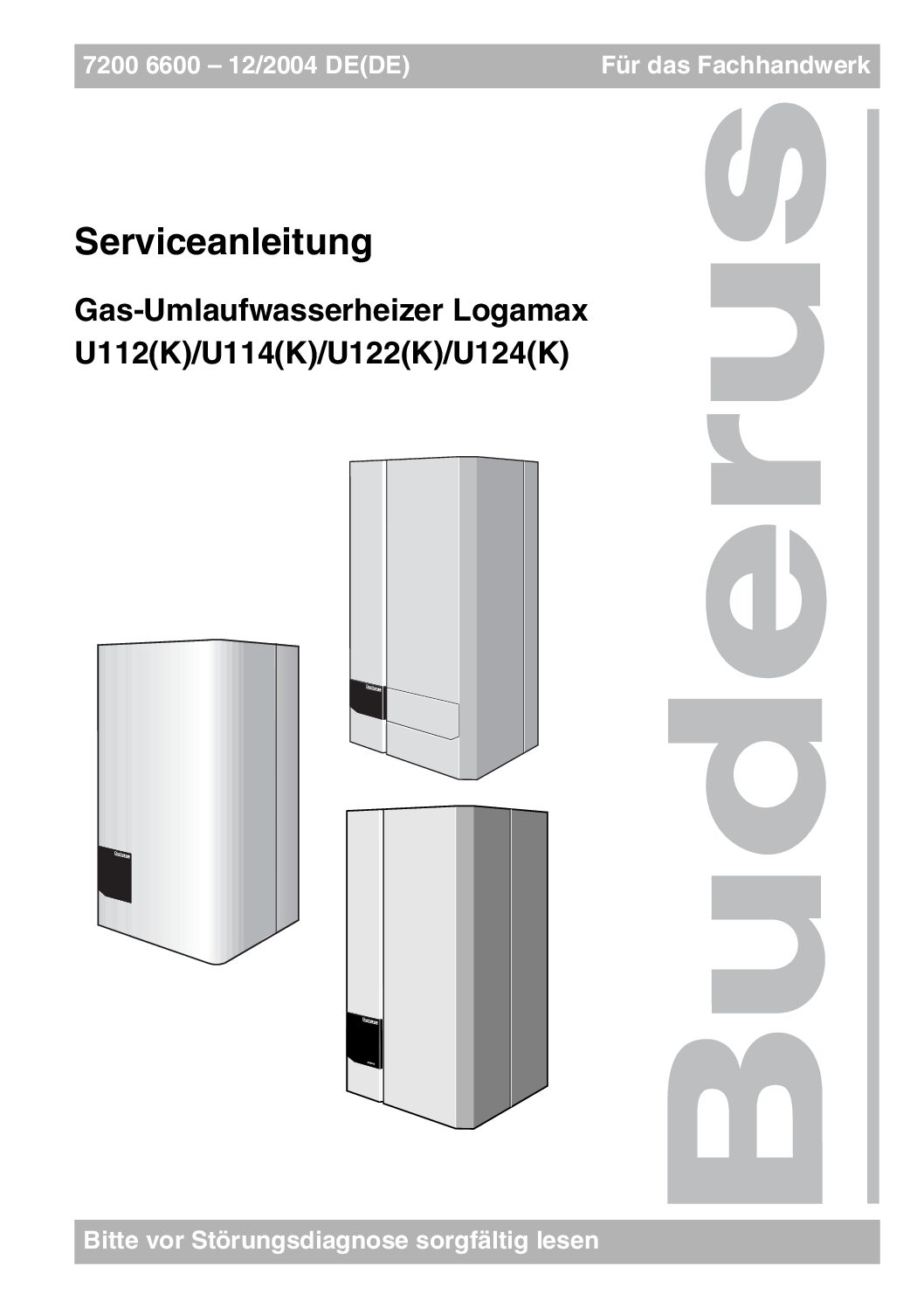 Buderus Logamax U124 Bedienungsanleitung