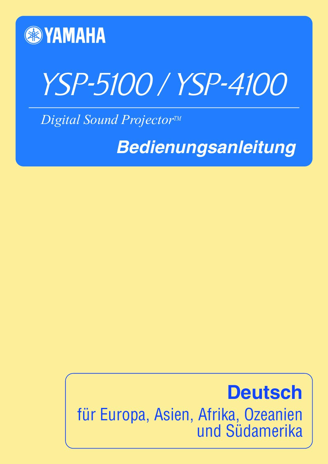 Yamaha YSP-4100 Bedienungsanleitung