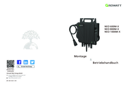Growatt NEO 800M-X Bedienungsanleitung