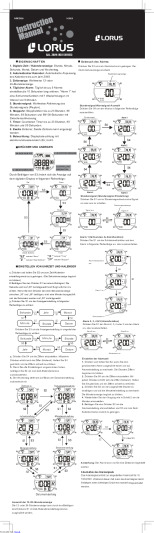 Lorus R2351PX9 Sports Armbanduhr Bedienungsanleitung