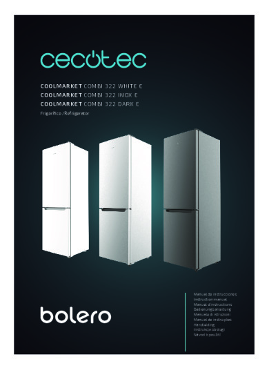 Cecotec Bolero CoolMarket Combi 322 E Bedienungsanleitung