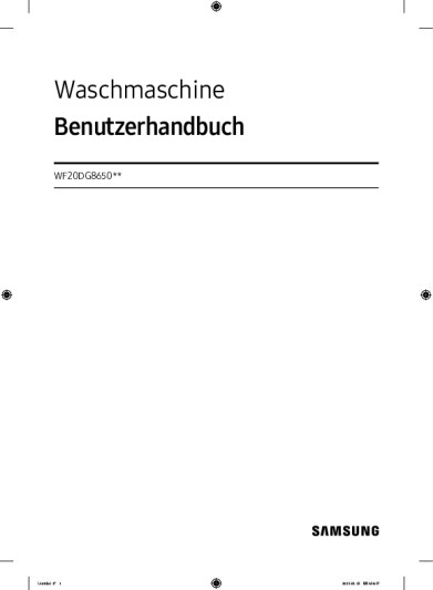 Samsung WF20DG8650BW Benutzerhandbuch
