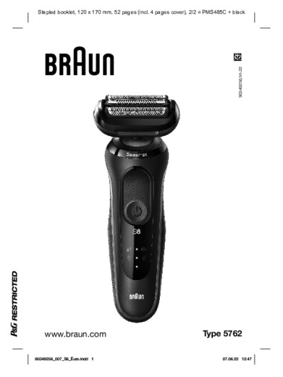 Braun Series 5 5762 Anleitung