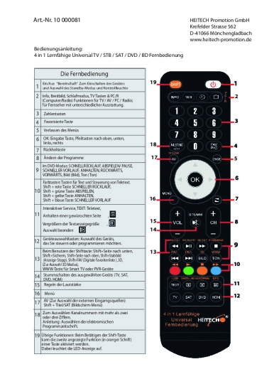 HeiTech 10 000081 Anleitung