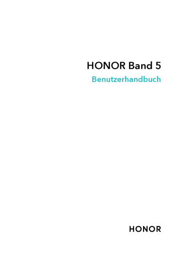 Honor Band 5 Bedienungsanleitung (Deutsch)