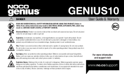 NOCO Genius 10 Anleitung