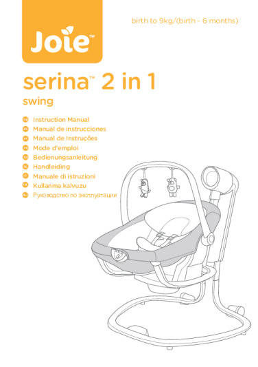 Joie Serina 2In1 Bedienungsanleitung