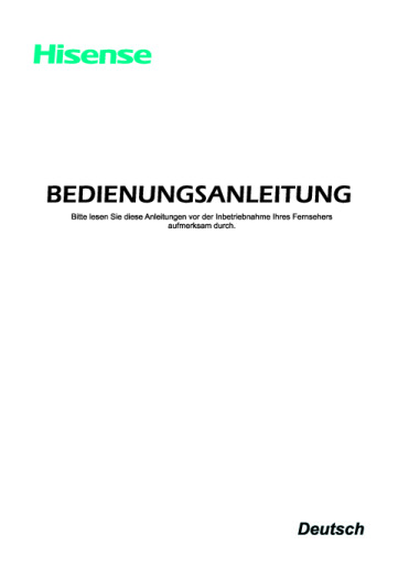 Hisense H55BE7000 Anleitung