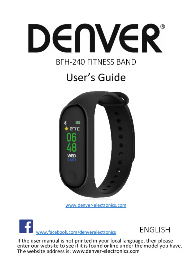 Denver BFH-240 Anleitung