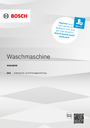 Bosch WAN28299 Bedienungsanleitung