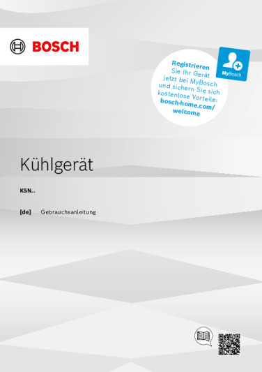 Bosch KSN36VLCG Anleitung