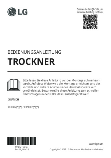 LG RT80X7B Anleitung
