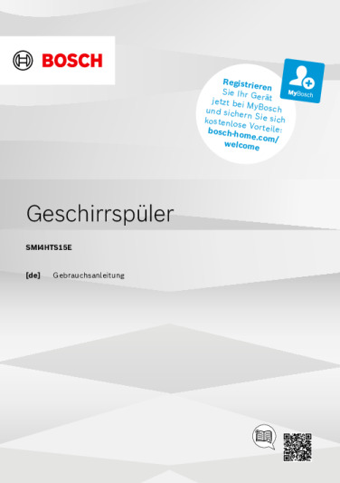 Bosch SMI4HTS15E Anleitung