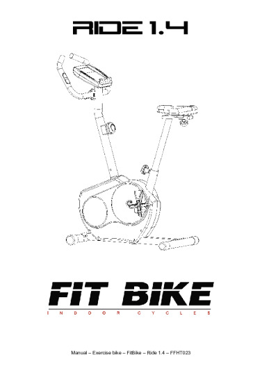 FitBike Ride 1.4 Bedienungsanleitung