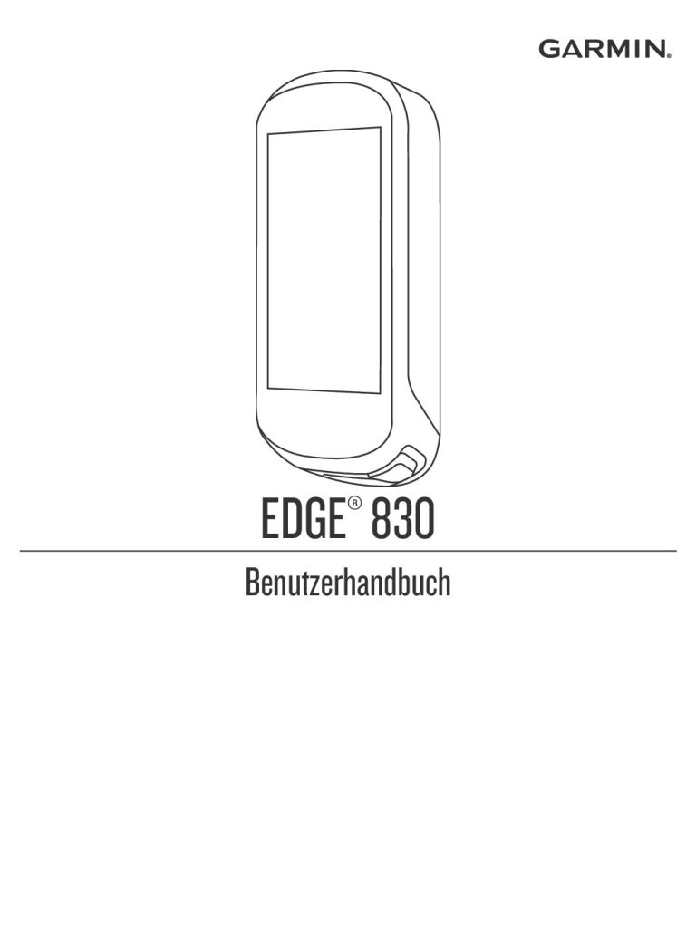 Garmin Edge 830 Bedienungsanleitung